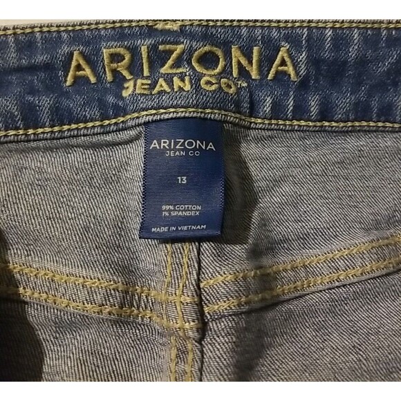 Arizona Jean Co. High Rise Curvy Slim Straight Jeans Size 13 - Picture 5 of 13
